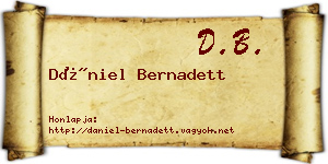 Dániel Bernadett névjegykártya