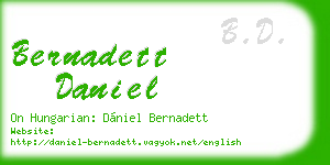 bernadett daniel business card