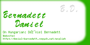 bernadett daniel business card